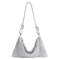 Women Shiny Crossbody Bag Elegant Sparkle Shoulder Bags Clutch Bag Fashion Chain Tote Handbag Ladies Chic Evening Wedding Clutch Qme Silver
