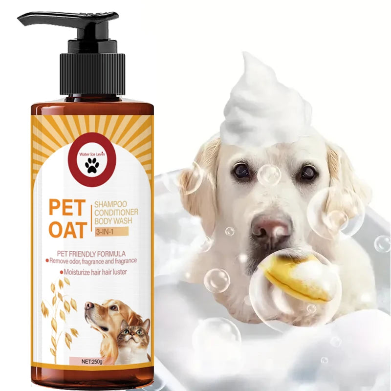 Pet Shampoo; Cleans Hair, Removes Odors, Makes Hair Soft and Not Dull, Has a Long-Lasting Fragrance, Is Specifically Designed for Pets, Suitable for Bathing Dogs and Cats Qme