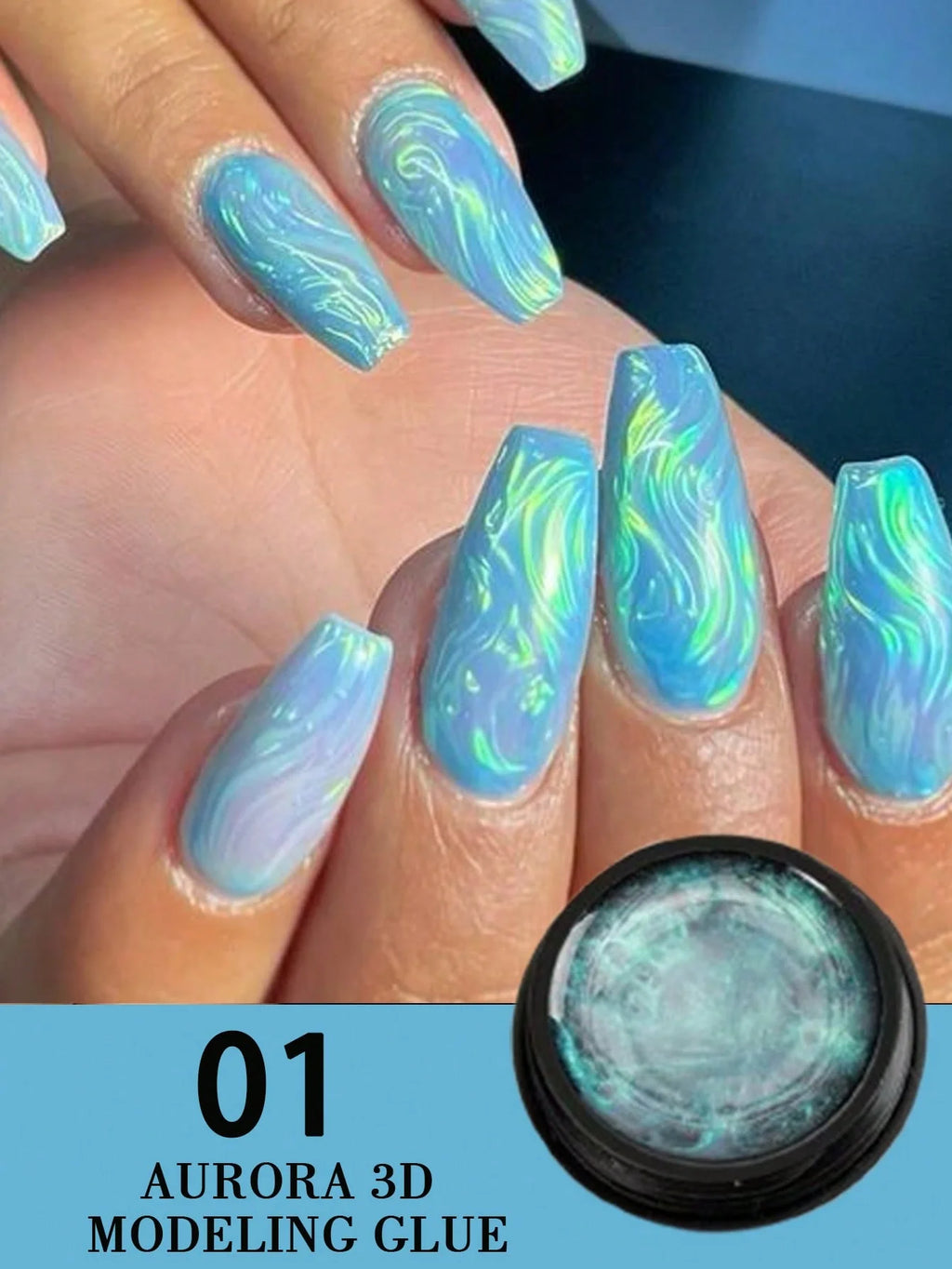 3D Nail Art Molding Gel Stereo Carve PVC Soft Solid Knead Into Qme 001