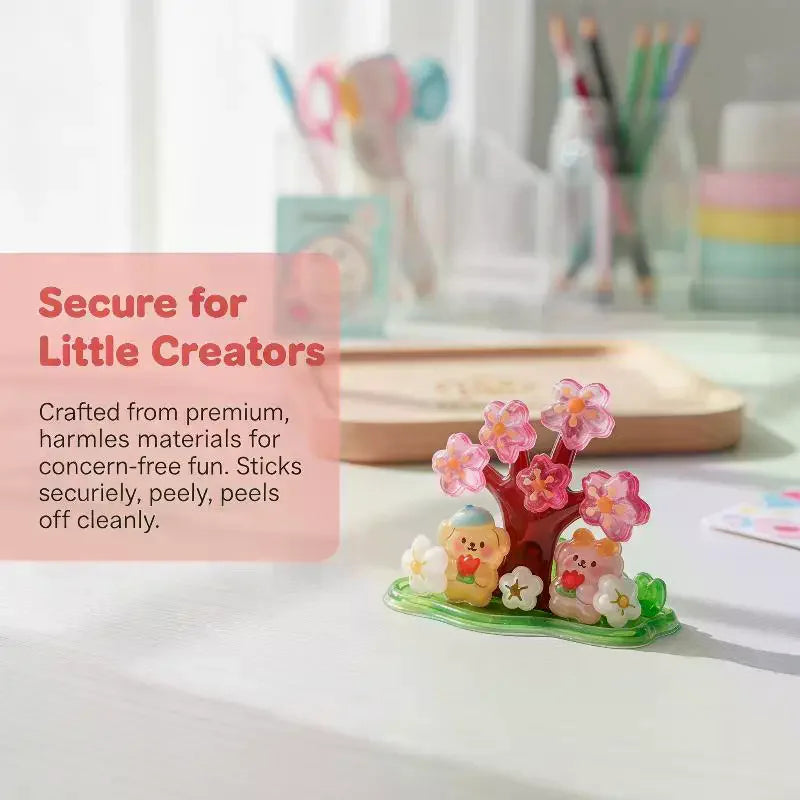 3D Stacked Crystal Stickers Cute Animal Girls Boys Classroom Prizes Qme