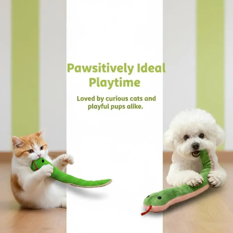 Dog Toy Snake Interactive Crinkle Sound Cat Kick Pet Indoor Kitten Qme