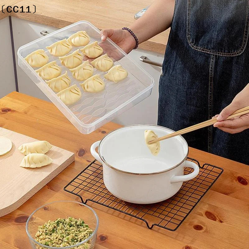 Food Egg Crisper Box Refrigerator Dumpling Wonton Fresh-keeping Qme