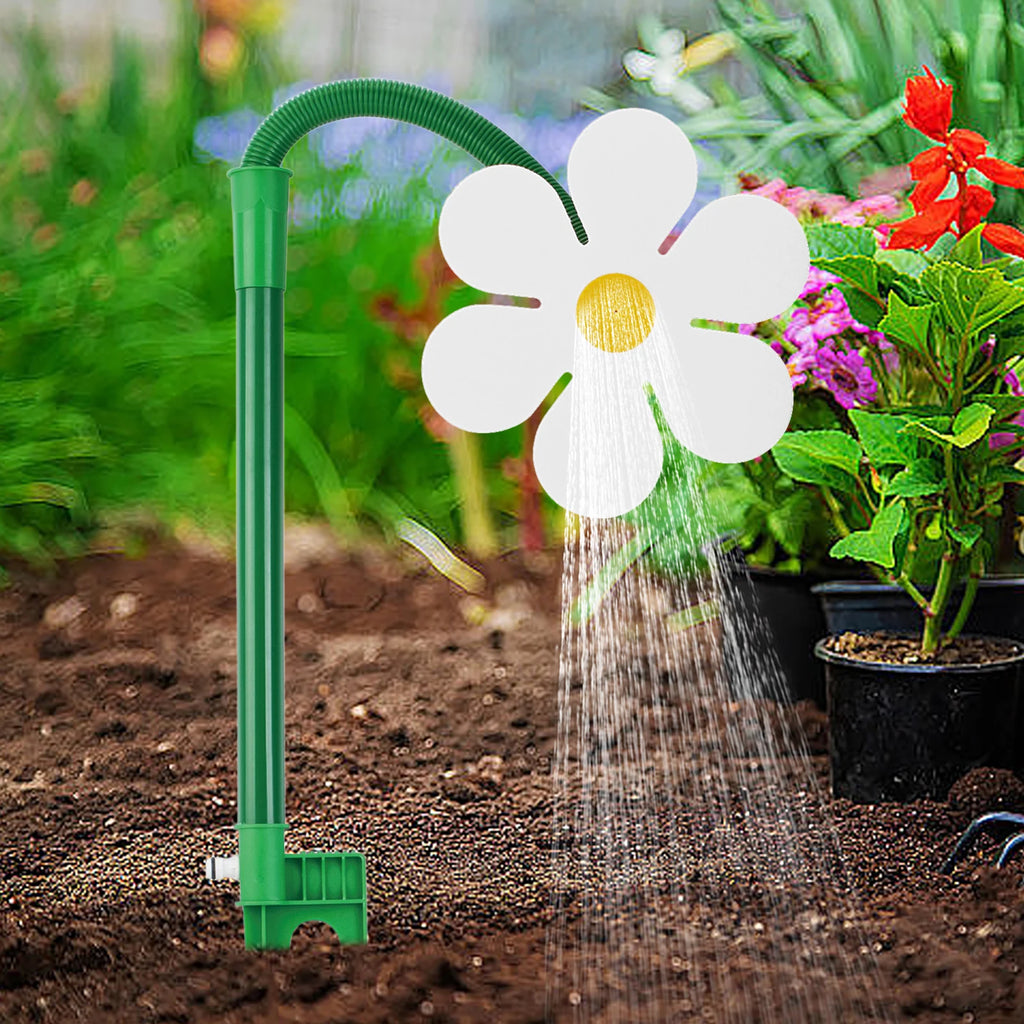 Funny Sun Flower Dancing Daisy Lawn Sprinkler Garden Sprinklers Flower Sprinkler for Yard Lawn Watering Garden Decor Qme