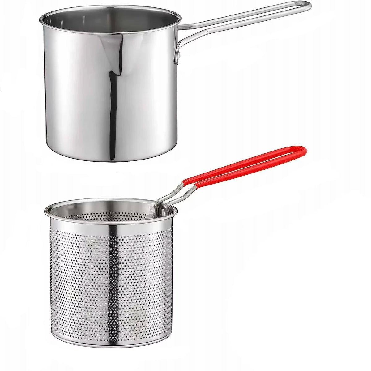 Stainless Steel Fryer Household Small Oil Pan Filter French Fries Qme 01
