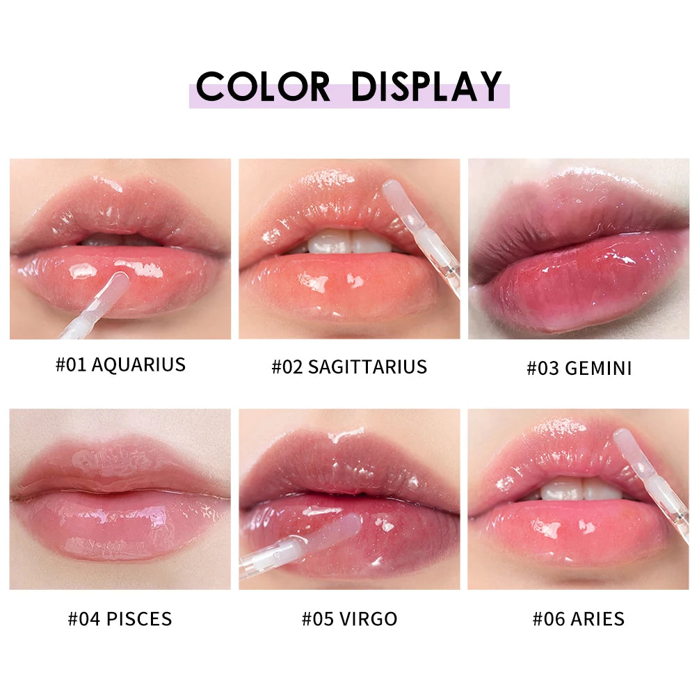 QIBEST Moisturizer Plumper Lip Gloss Lip Tint Natural Nutritious Long-lasting Plumping Lips Balm Cream Care Cosmetics Makeup Qme