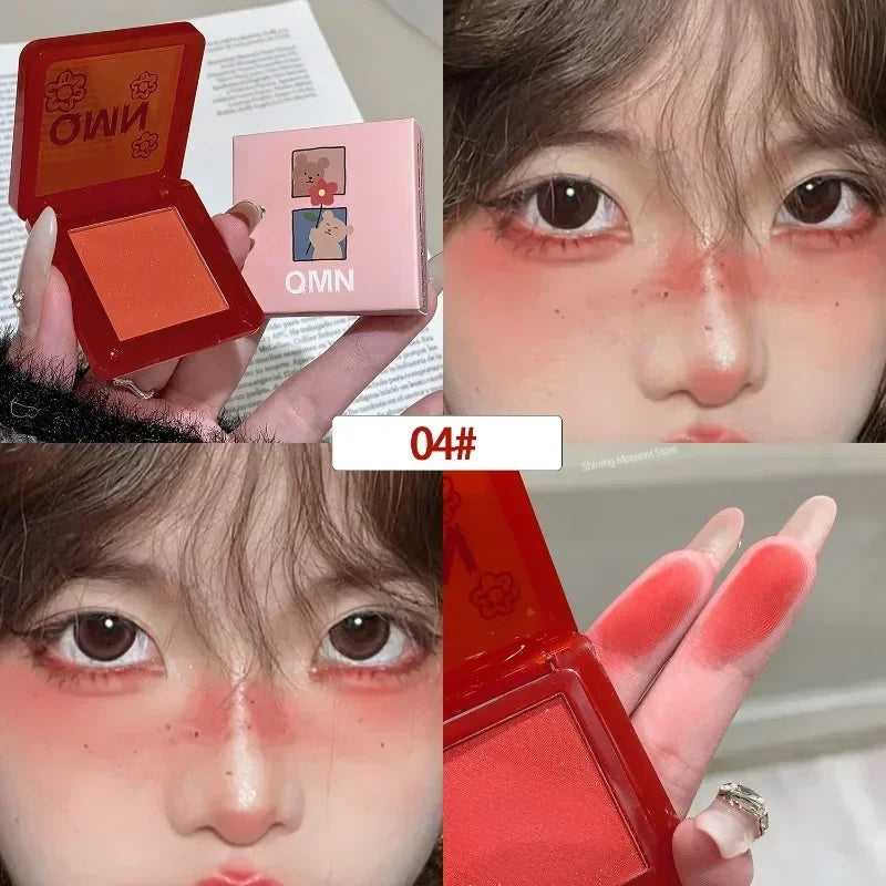 Monochrome Blush Palette Tomato Orange Blusher Powder Natural Face Makeup Matte Peach Rouge Contour Shadow Palette Girl Cosmetic Qme 04