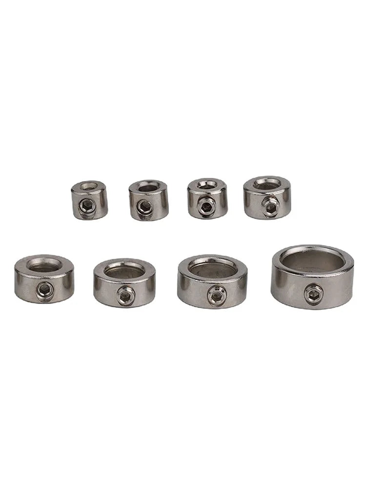 1set Drill Stoper Collar 3-16mm Depth Stop Collars For Ring Positioner With Wrench Drill Bit Locator Woodwork Tools Qme