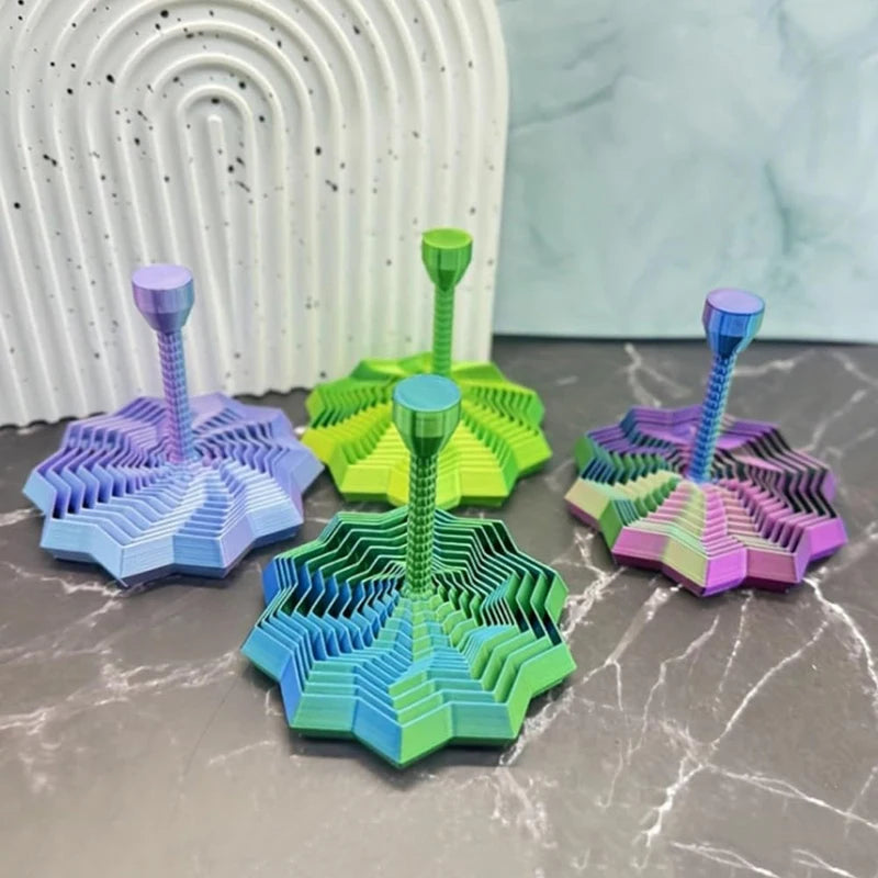 3D Printed Expanded Sensory Fidget Star Expandable Fractal Toys Qme