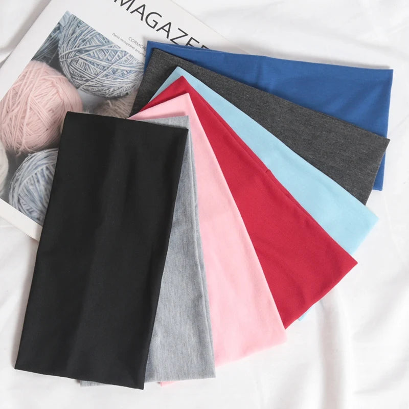Wide Headband Sports Cycling Wash Face Hairbands Soft Yoga Knitted Qme