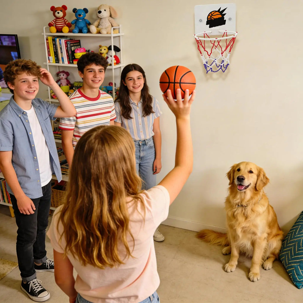 Kids Basketball Hoop Small Suction Cup Game No Drilling Basketball Hoop Games for Kids Boys Girls Exercise Home Classroom Qme