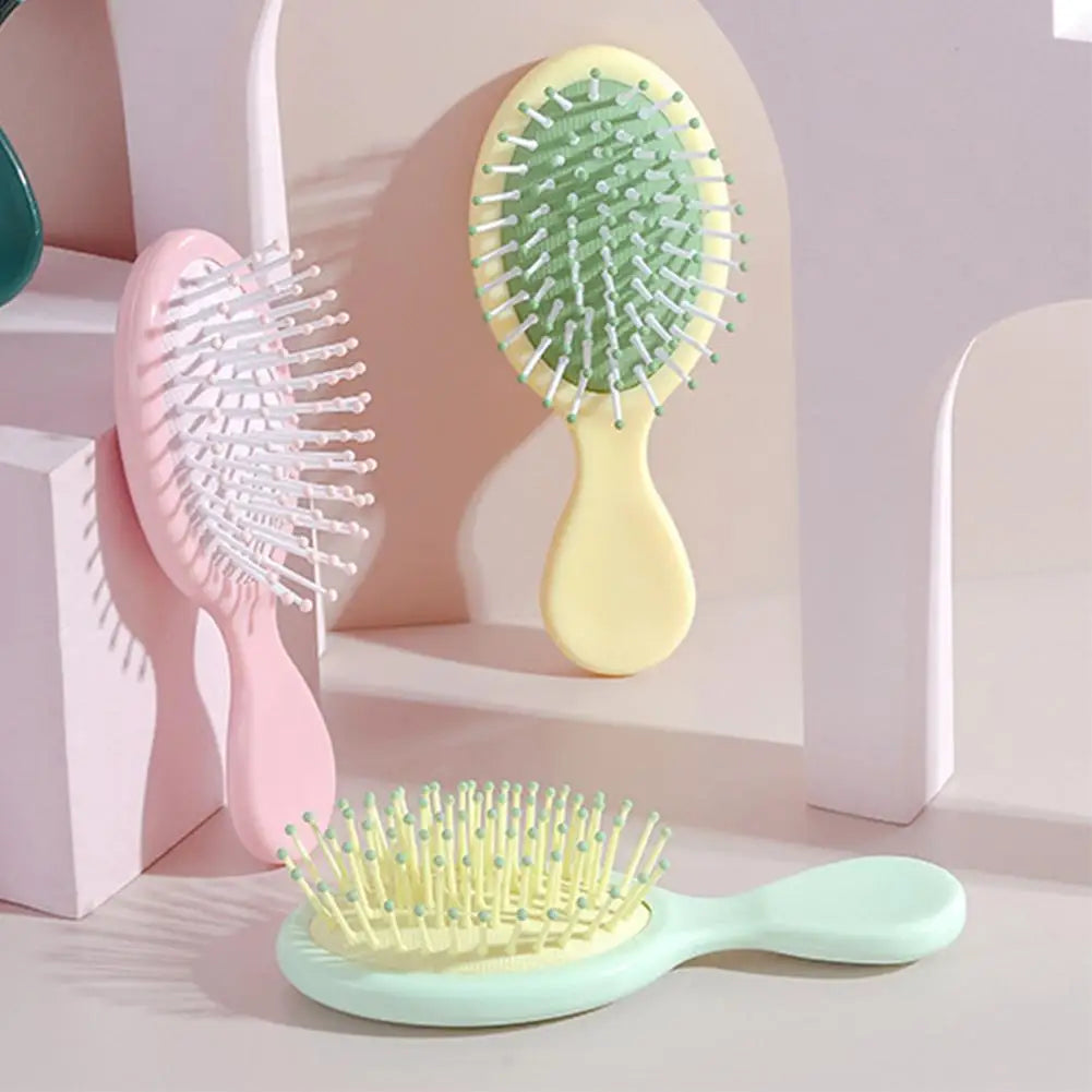 1pcs Mini Detangler Hair Brushes Massager Anti Static Air Bag Hair Comb Wet and Dry Portable Hairbrush Salon Styling Accessories Qme
