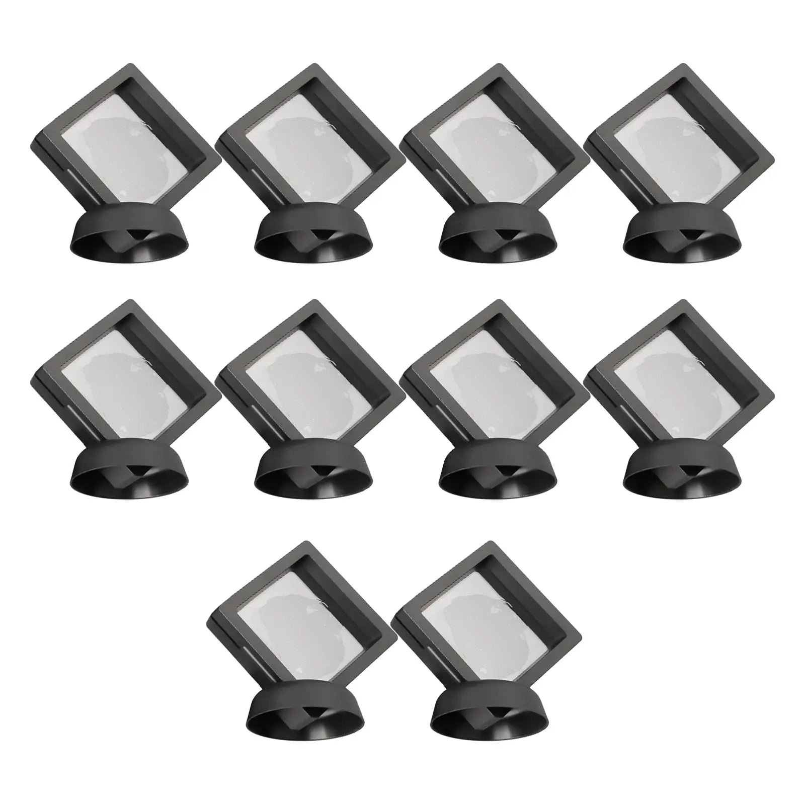 5/10 Pieces 3D Floating Photo Frame Shadow Box Jewelry Display Stand Ring Pendant Stand Protection Jewelry Stone Display Box Qme Black 10PCS