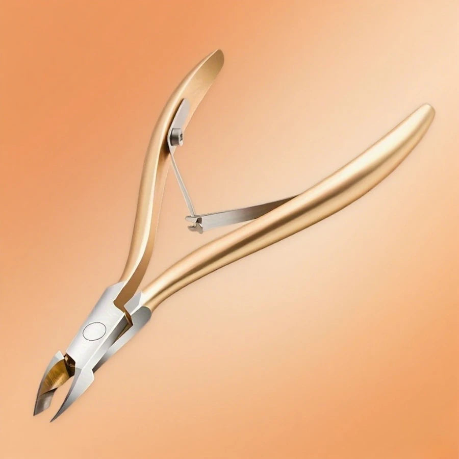 Golden Cuticle Care Tools Clipper Hands Feet Keratin Pusher Stainless Qme