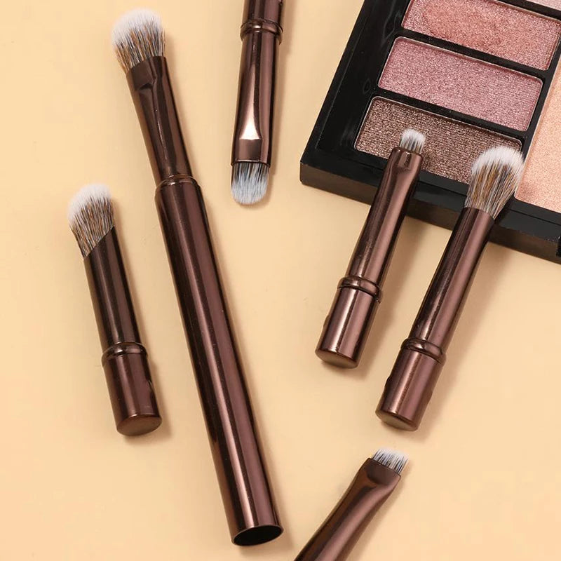 Mini Travel Makeup Brushes Portable Cosmetic Tools Box Foundation Qme