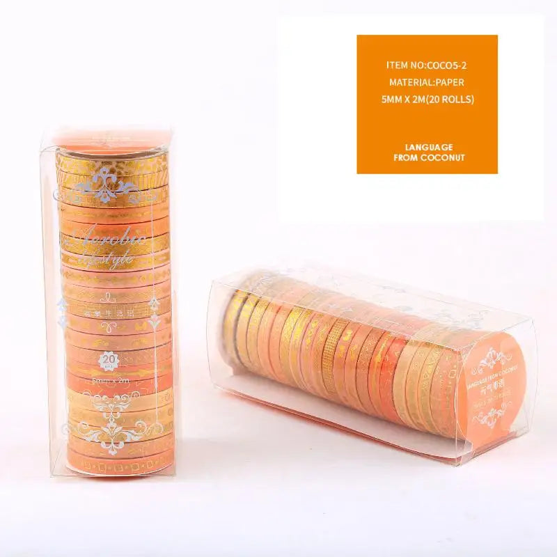 Washi Tape Gold Foil Decorative Adhesive Scrapbooking Ribbons Diary Qme 02