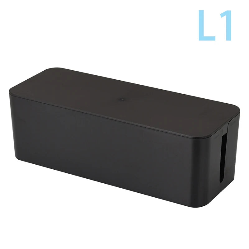 Dust Charger Socket Organizer Network Bin Cable Storage Box Power Qme L1