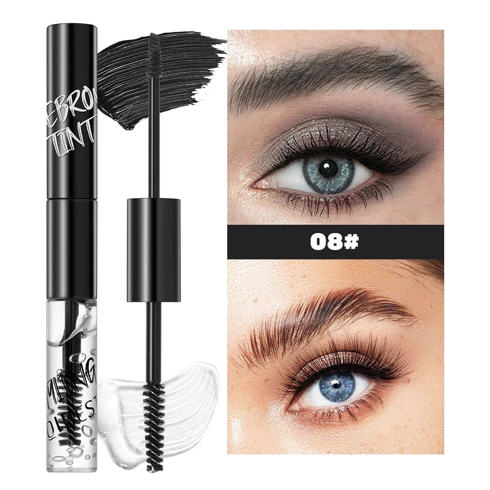 QIBEST Double Ended Transparent Eyebrow Gel And Tinted Eyebrow Cream Mascara Waterproof Long Lasting Eyebrow Makeup Brow Glue Qme 08 China Mainland