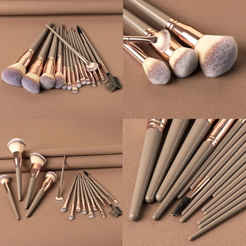 Custom 15-Piece Makeup Brush Portable Vegan Cosmetic Travel Bag Soft Qme