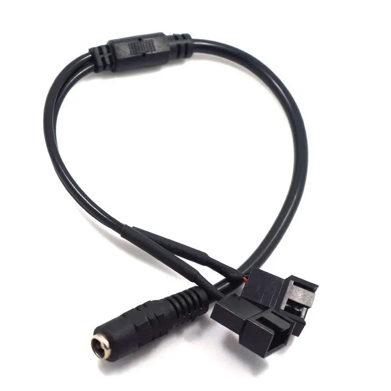 DC5521 to 4Pin line computer chassis fan line 12V power adapter one-to-two fan patch cord Qme