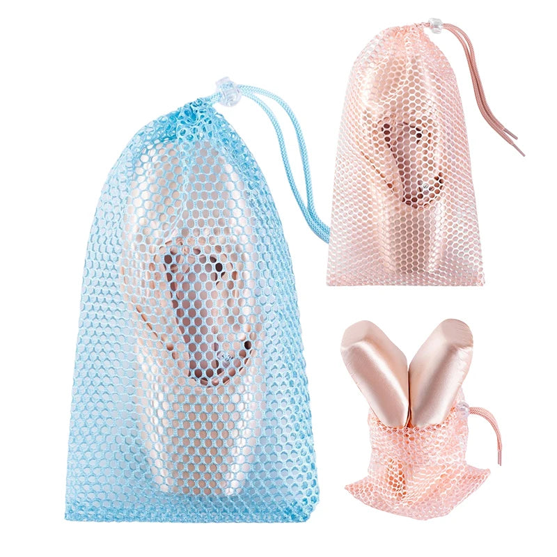 Drawstring Ballet Bag Blue Champagne Dance Girls Ballerina Pointe Qme