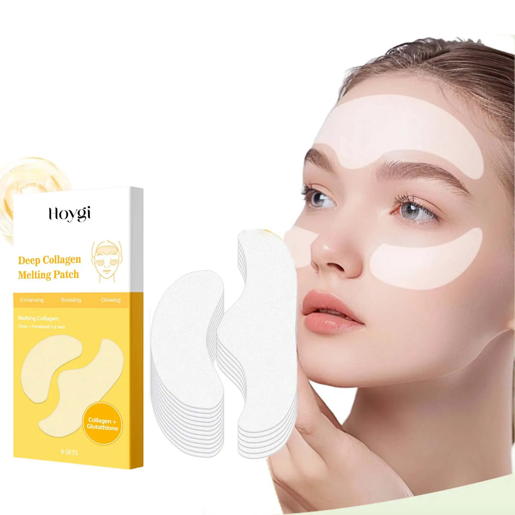 Collagen Protein Water Soluble Patches for Forehead Eye Area Absorbable Elasticity Firming Moisturizing Essence Patch Face Care Qme