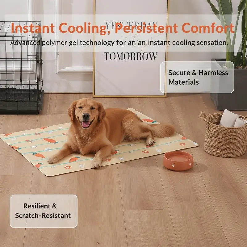 Reusable Pet Cooling Mat Waterproof Gel Pad Dogs Cats Summer Non Qme