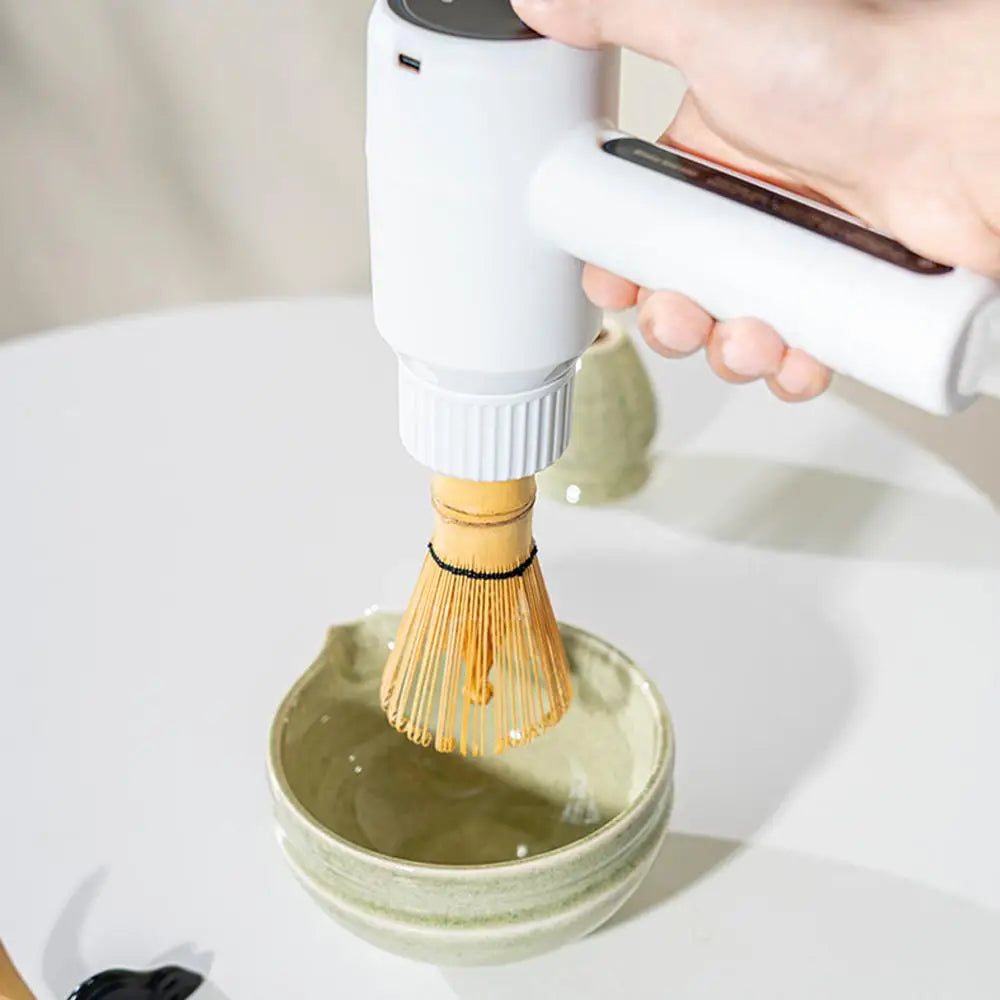 Electric Matcha Whisk Device Rechargeable Quickly Whisking Matcha Blender for Home Beverage Shop DIY Tea-Making Blender Tool Qme
