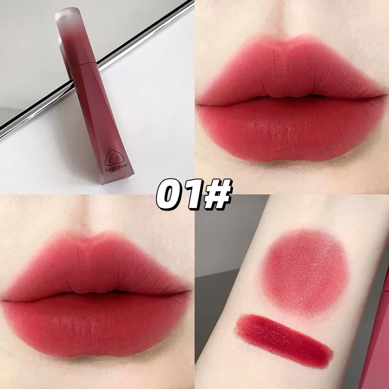 Gege Bear Velvet Matte Soft Lip Glaze Autumn&winter Reddish-brown Qme GX1557-01