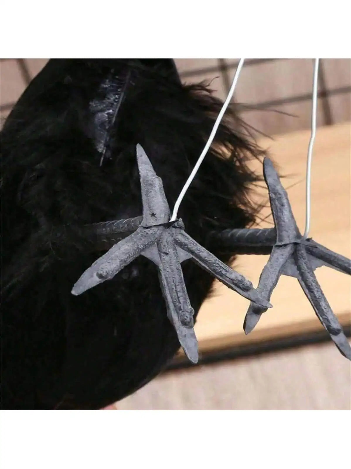 1 Halloween Horror Black Crow Model Fake Birds Beasts Party Home Qme