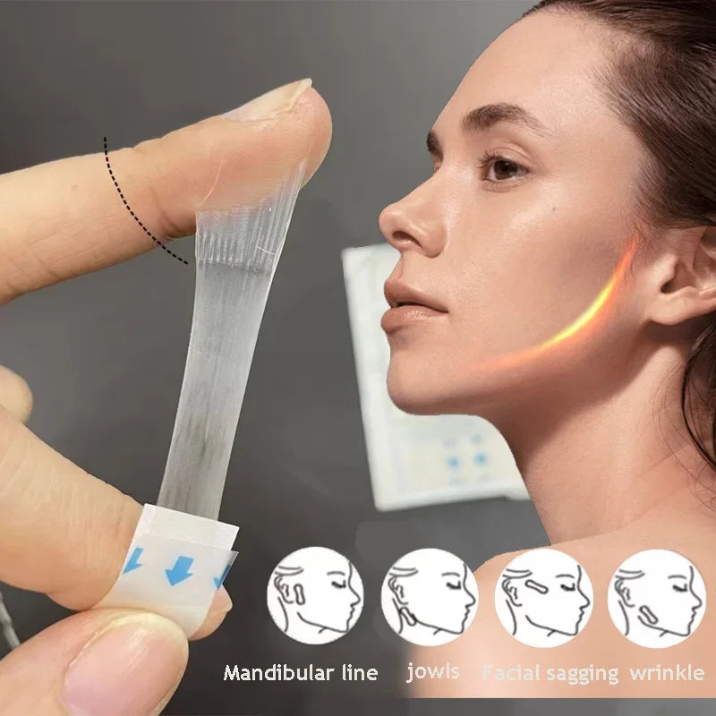 30/20/10Sheets V Lift Face Sticker Invisible Makeup Adhesive Lift Face Tape Slim Patch Breathable Sticker Lifting Tighten Chin Qme