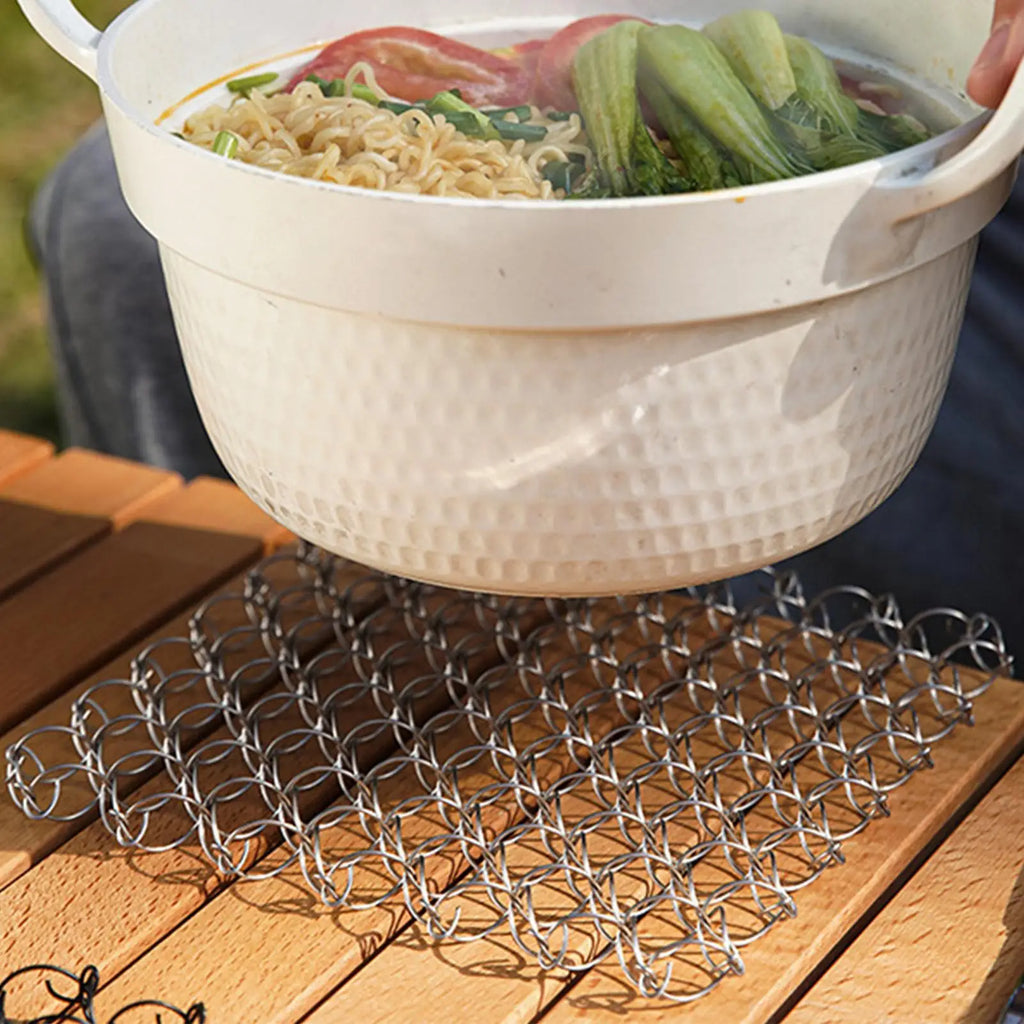 Trivets Dishes Stainless Steel Heat Resistant Coaster Decoration Qme