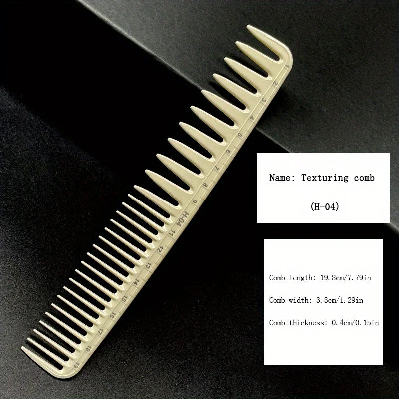 6pcs Professional Hair Cutting Comb Set, Anti-Static Carbon Fiber Combs With Scale, Salon Barber Styling Tool Kit Qme