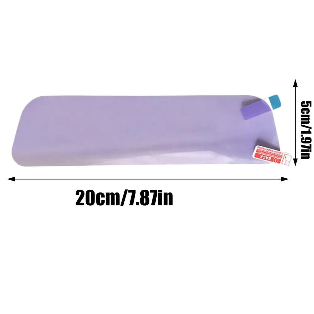 Car Rearview Mirror Film Vehicle Rearview Reflective-proof Protector Anti Fog Glare Mirror Film Waterproof Rainproof Protective Qme inverted triangle
