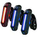 Bike Rear Tail Light, USB Rechargeable LED Safety Light for Bicycle, Ultra Bright Waterproof Cycling Taillight Fits on Any Road Qme 3PCS(Red-Blue light) 300-600 Lumen < 1000 Mah