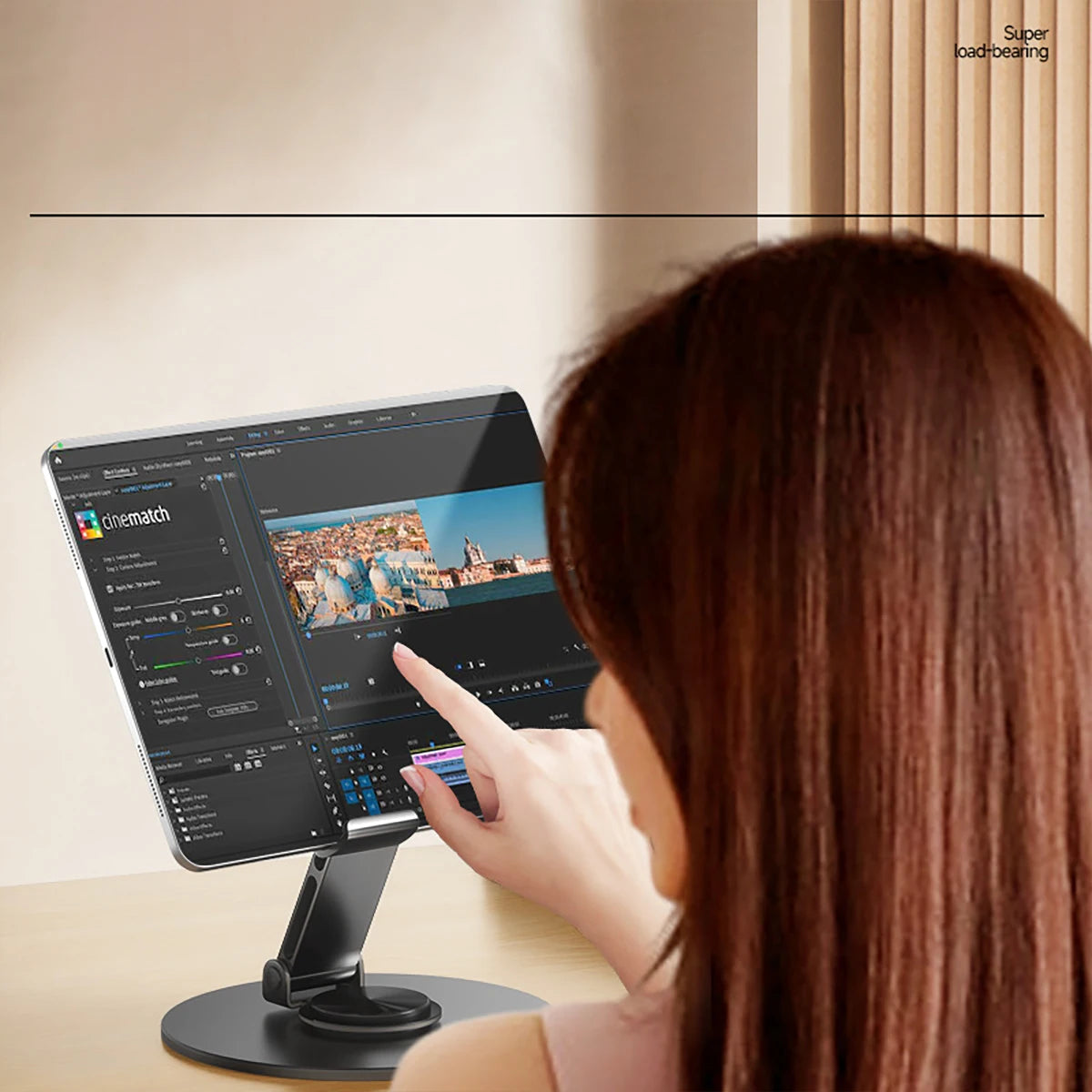 All Metal Desktop Phone Stand Rotatable Foldable Popular Live Qme
