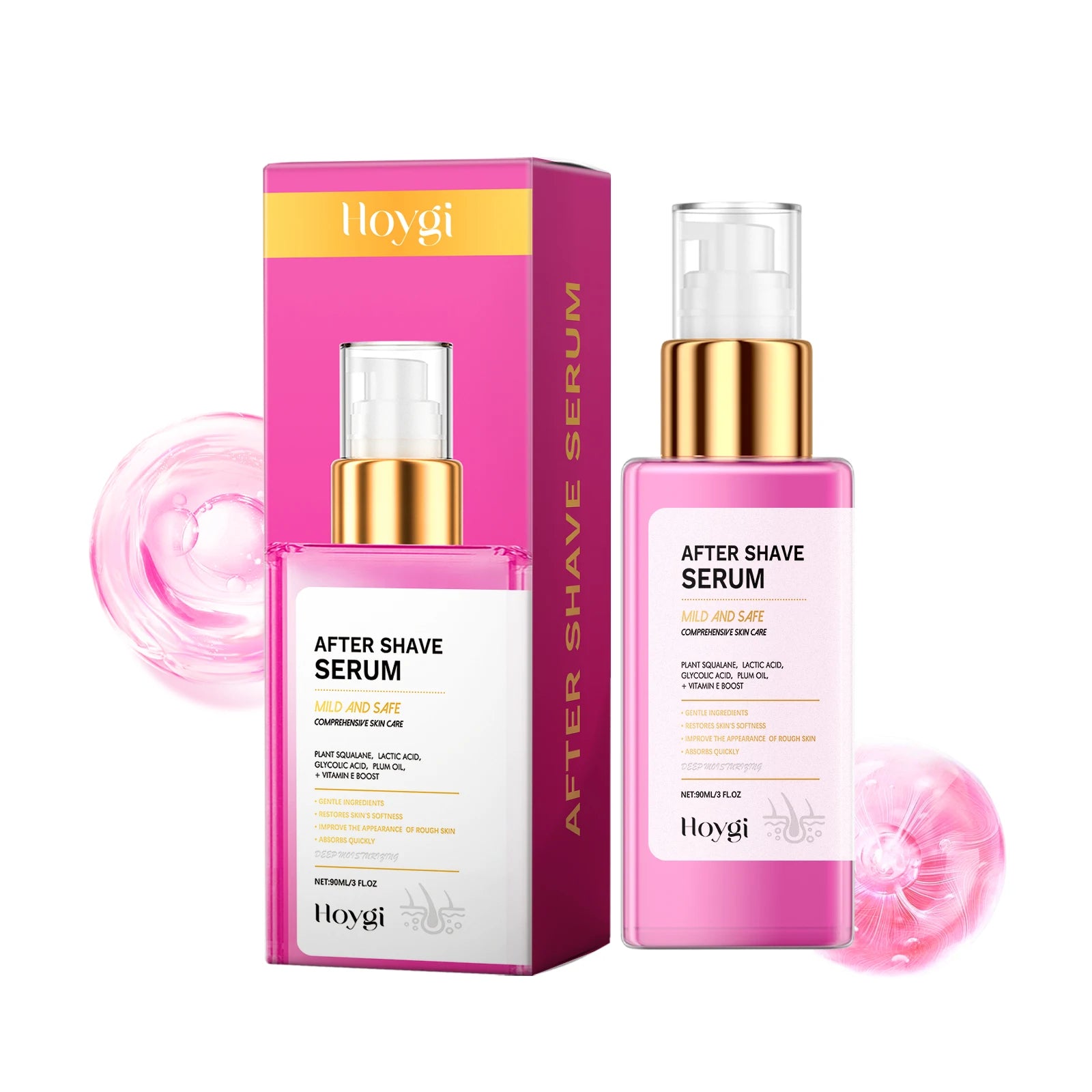 After Shave Serum Soothing Post-Shave Essence for Men & Women Smoothing Firming Skin Deep Hydrating Nourishing Gentle Body Care Qme 1Pcs 90ml