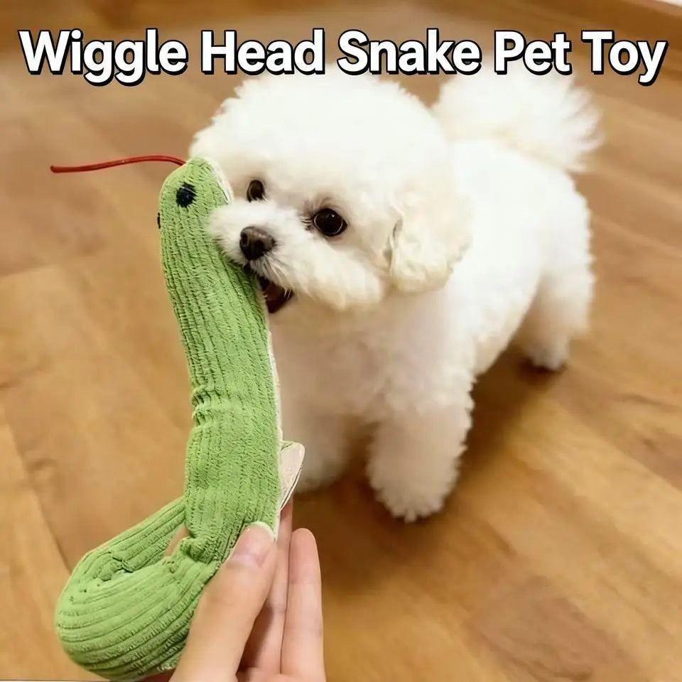 Interactive Snake Toy Cats Chew Scrab Squeaky Floppy Plush Rope Dogs Qme