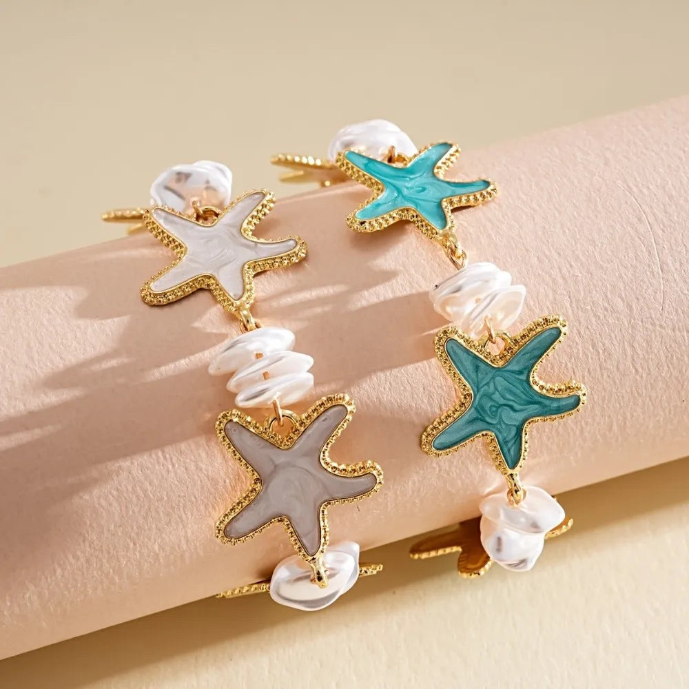 Bohemian Acetate Starfish Bracelet Ornaments Adjustable Acetic Acid Qme