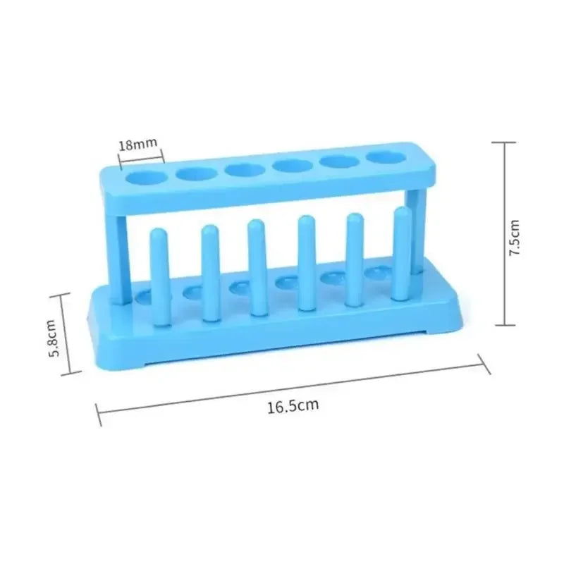 Lab School Supplies Red Plastic Test Tube Rack 6 Holes Holder Support Qme