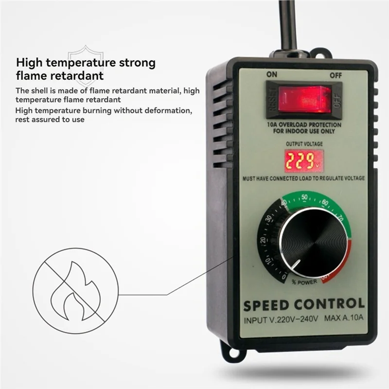 A02F-4000W Variable Voltage Regulator Grinders Controller Speed Controller Frequency Converter Qme Black UK PLUG NONE