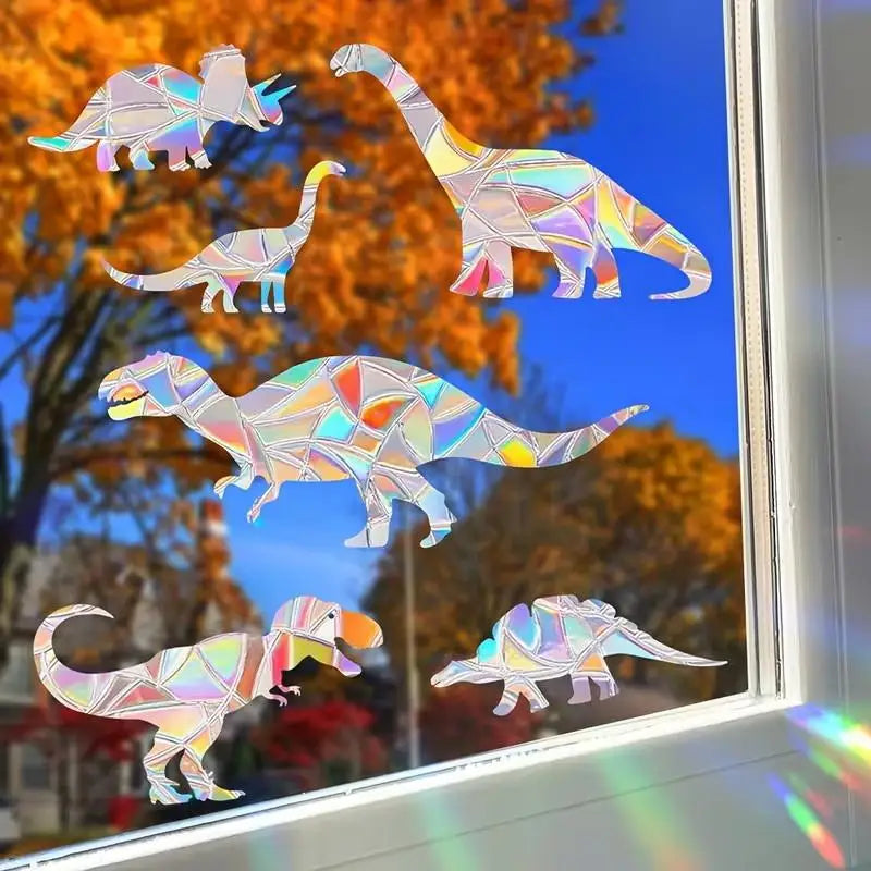 Made Reusable PVC Material Perfect Home Decoration Rainbow Dinosaur Qme
