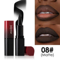 Chocolate Colored Lipstick Long Pointed Design Matte Lip Liner & Lip Stick Combination Red Tint Velvet Lasting Makeup Lipstick Qme 08