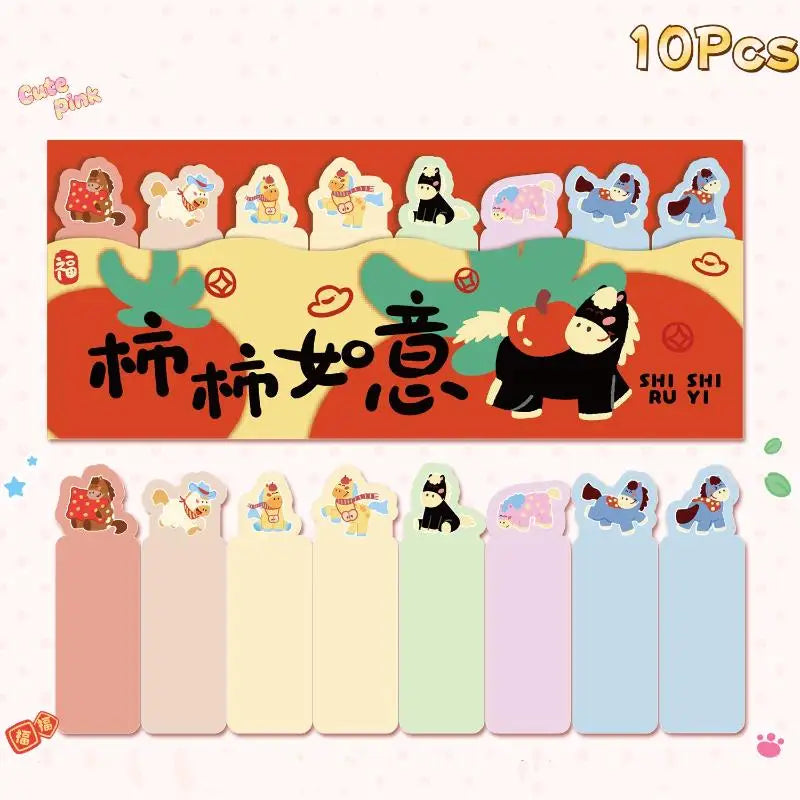 5 10Sets Cute Pony Cartoon Index Sticker Has Stickiness Tearable Qme A4
