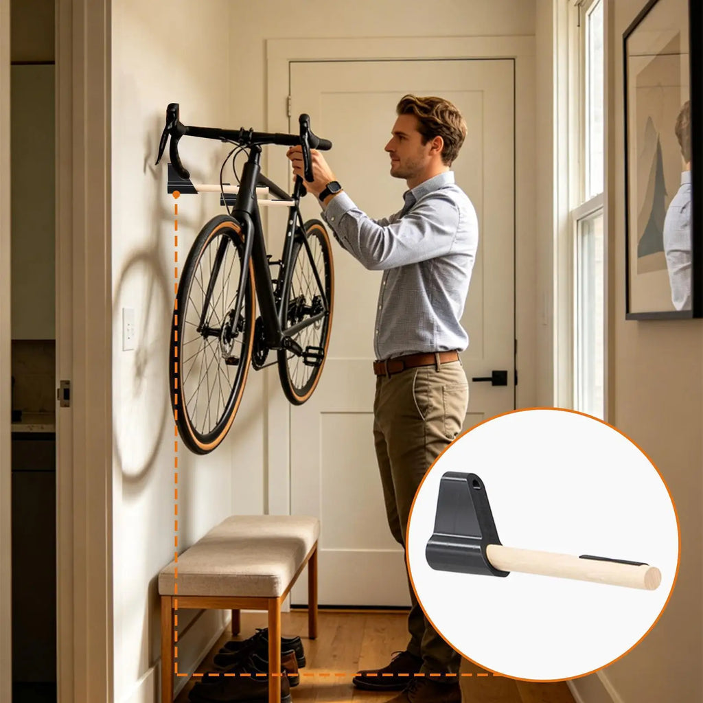 Wall Mount Bike Rack Bicycle Storage Hanger Vertical Home Apartment Qme