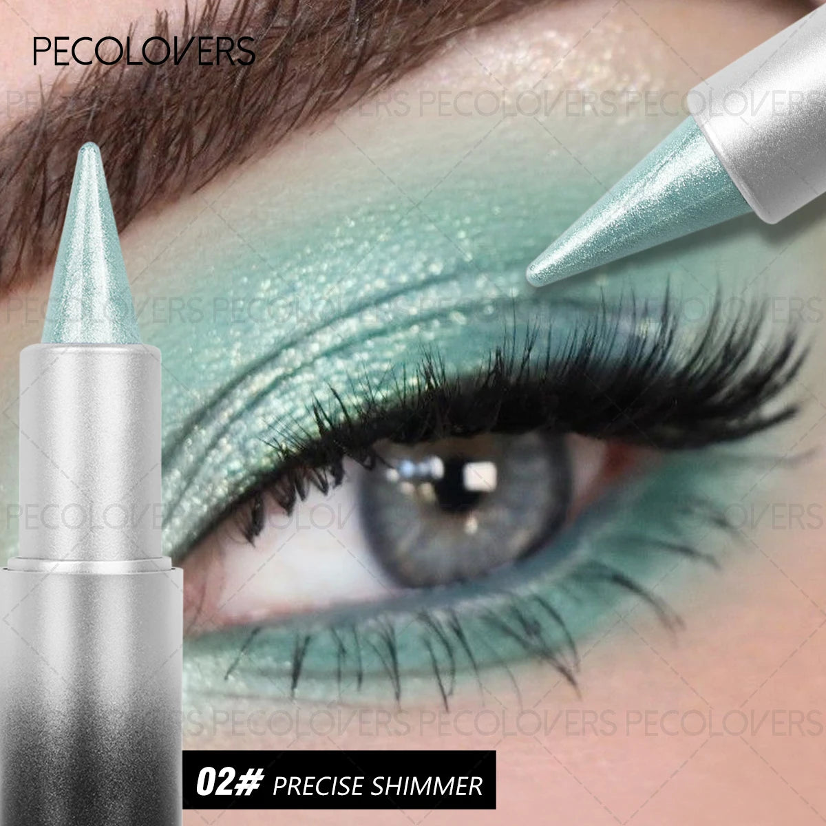 1 Pc Monochromatic Glitte Shiny Eyeshadow Pen & Eyeshadow Stick, Beautiful Eye-cathing Eye Makeup Look, Perfect Gifts Qme 02