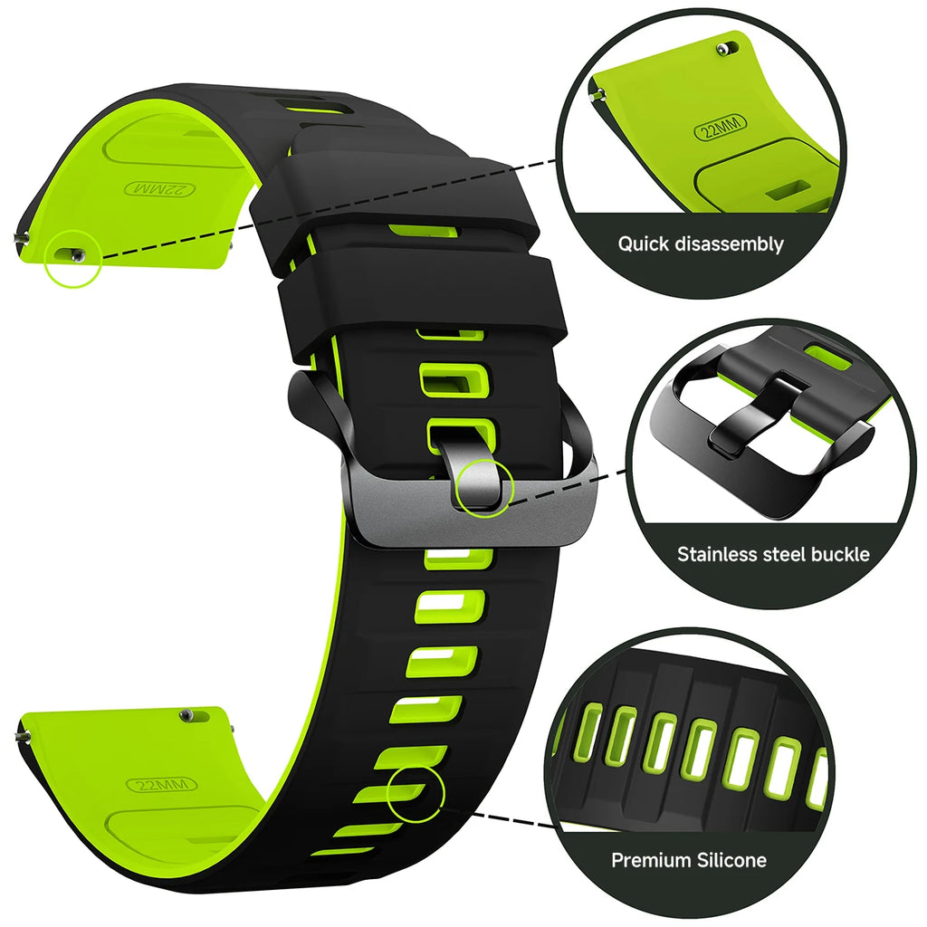 22mm Silicone Strap For OnePlus Watch 3 2 2R Sports Replacement Wristband Bracelet For OPPO Watch 4 Pro X X2 Band Correa Qme