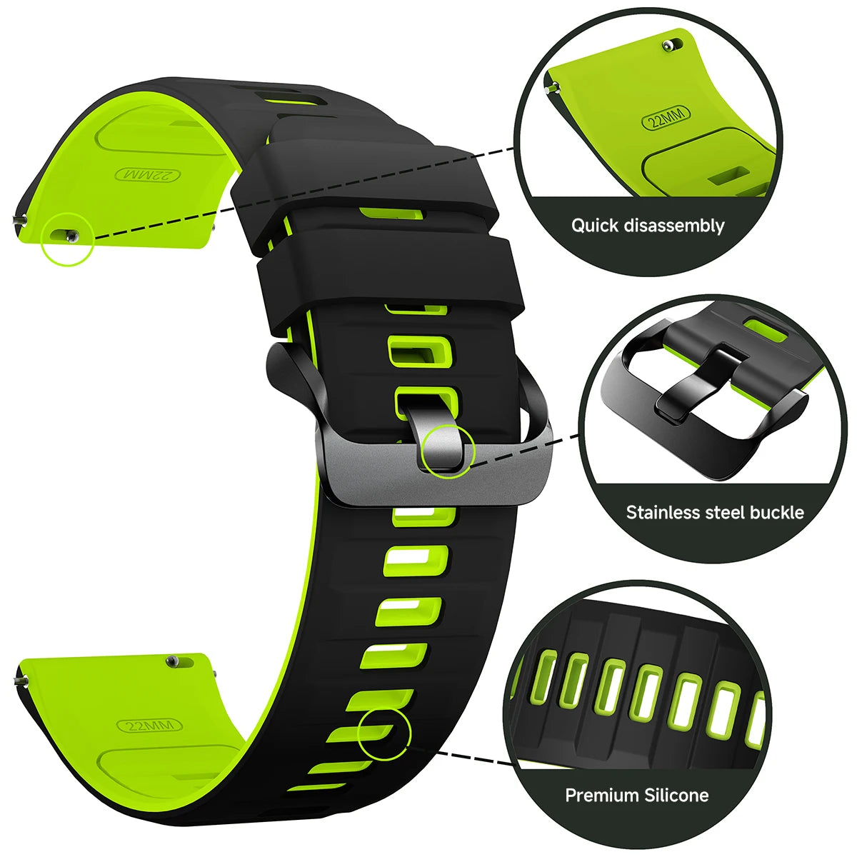 22mm Silicone Strap For OnePlus Watch 3 2 2R Sports Replacement Wristband Bracelet For OPPO Watch 4 Pro X X2 Band Correa Qme