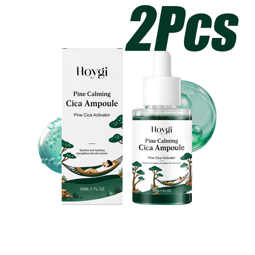 Pine Calming Cica Ampoule Hydrating Soothing Serum Hyaluronic Acid Skin Barrier Strengthening Calming Moisturizing DailySkincare Qme 2 x 30ml Boxed