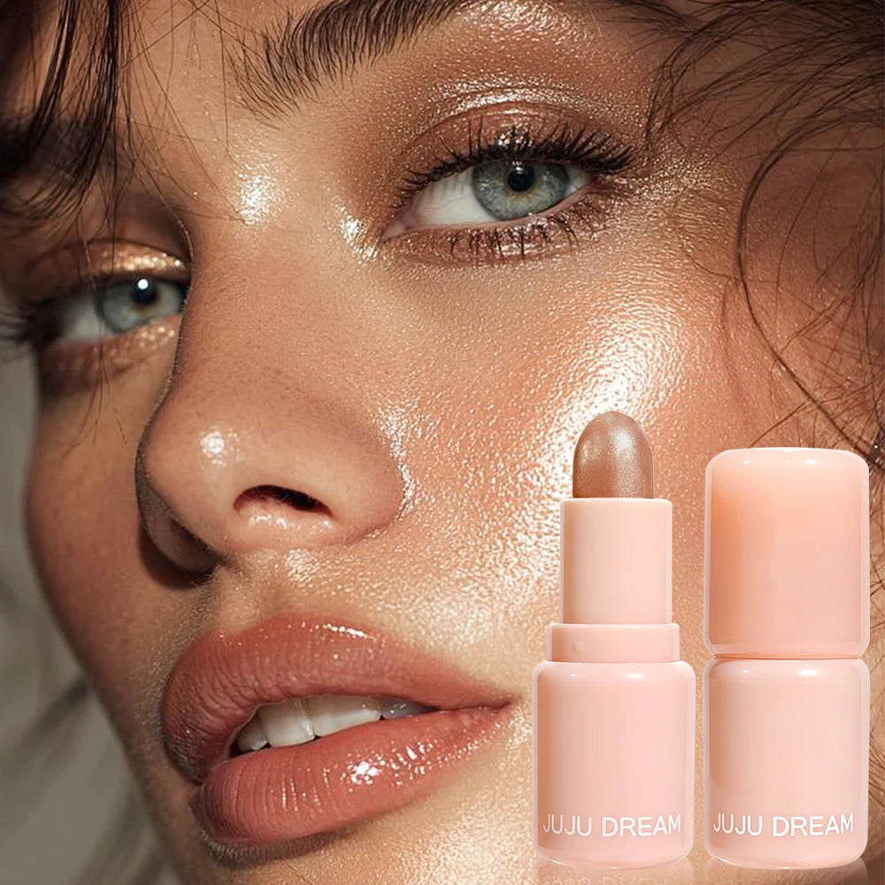 Long Lasting Jelly Glow Highlighter Glass Skin Face Illuminator Stick Qme