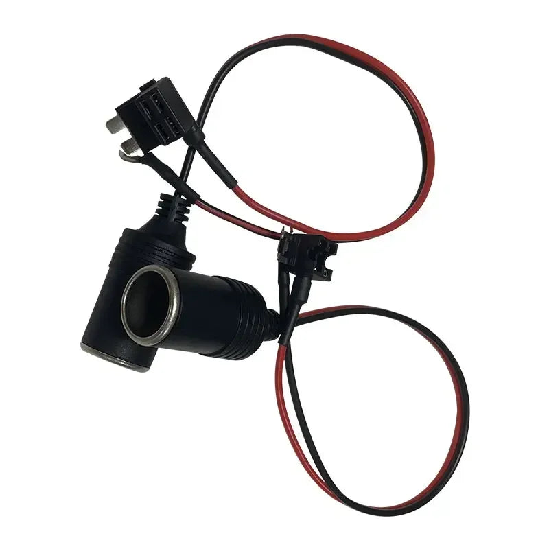 Pure Copper Car Cigarette Lighter Charger Cable Female Socket Plug Connector Adapter Cable Fuse Qme
